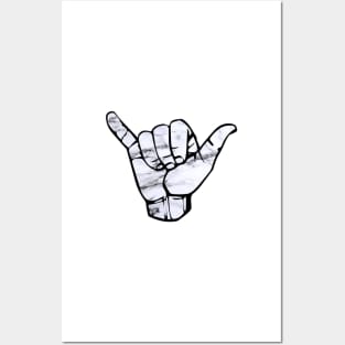 Marble Shaka Hand Posters and Art